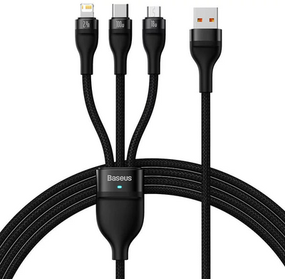 Baseus Flash Series Ⅱ 100W 3-in-1 Fast Charging Data Cable