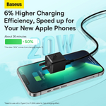 Baseus GaN5 Type-C 20W Fast Charger with 1m Type-C to Lightning PD20W Superior Series Fast Charging Data Cable - view 3