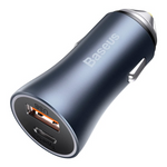 Baseus Golden Contactor Pro Dual Port Fast Car Charger - view 3