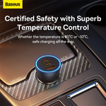 Baseus Golden Contactor Pro 65W Triple Port USB Car Charger - view 7
