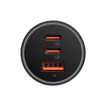 Baseus Golden Contactor Pro 65W Triple Port USB Car Charger - view 2