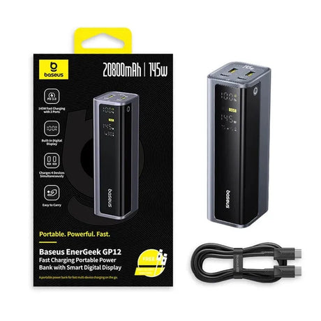 Baseus GP12 Fast Charging Portable Power Bank 20800mAh 145W - Price in Pakistan - Official Warranty