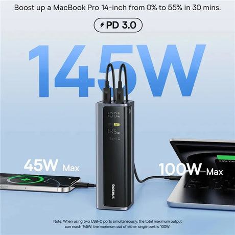 Baseus GP12 Fast Charging Portable Power Bank 20800mAh 145W - Price in Pakistan - Official Warranty