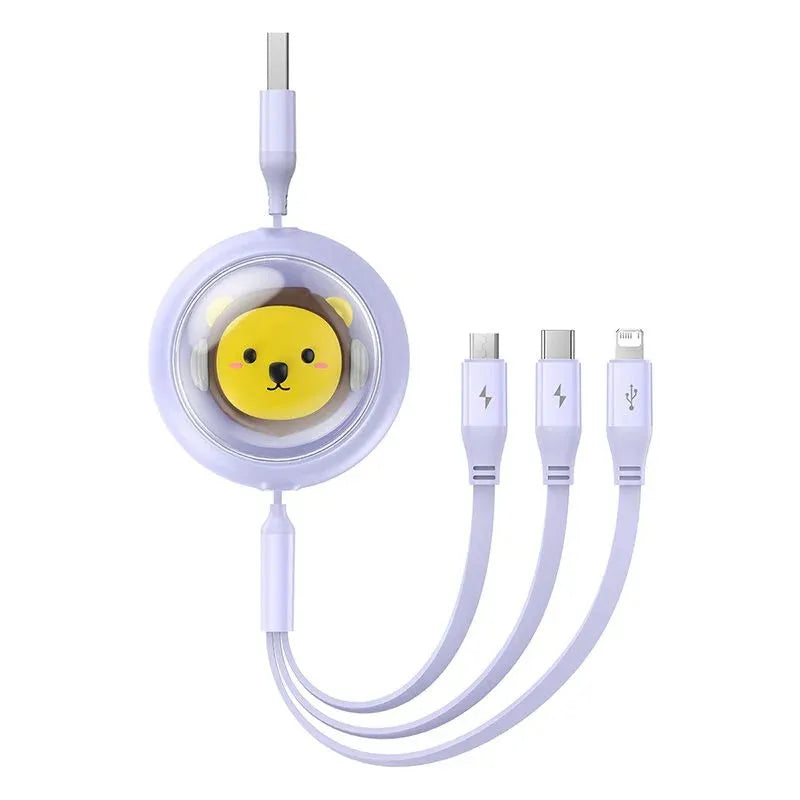 Baseus Leo 3-in-1 Retractable Charging Cable