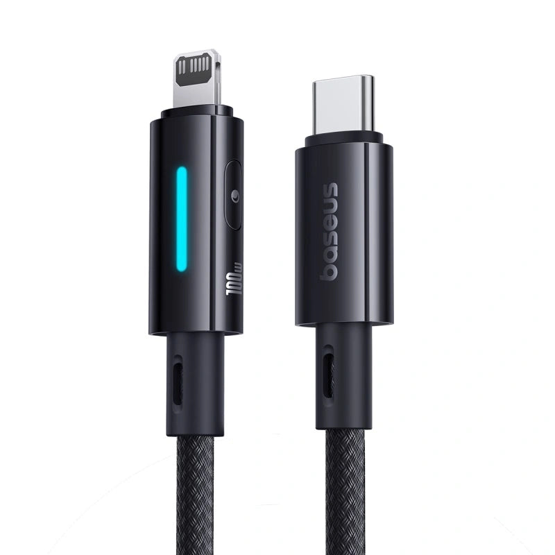 Baseus Lit Button-Control 20W USB-C to Lightning Fast Charging Data Cable