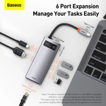 Baseus Metal Gleam Series 6-in-1 USB-C Hub Docking Station - view 8
