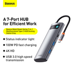 Baseus Metal Gleam Series 7-in-1 USB-C Hub Docking Station - view 7