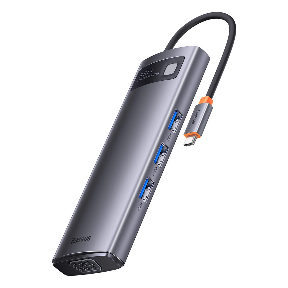 Baseus Metal Gleam Series 8-in-1 USB-C Hub Docking Station