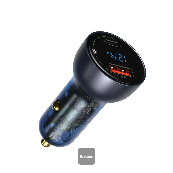 Baseus Particular 65W Digital Display Dual Port Fast Car Charger