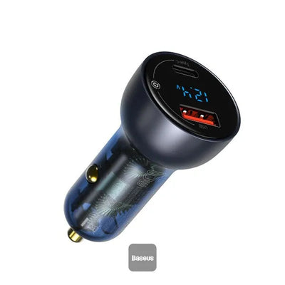 Baseus Particular 65W Digital Display Dual Port Fast Car Charger