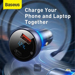 Baseus Particular 65W Digital Display Dual Port Fast Car Charger - view 7