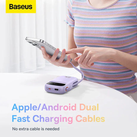 Baseus QPow2 Dual-Cable Fast Charge Power Bank 10000mAh 22.5W - Price in Pakistan - Official Warranty