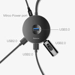 Baseus Round Box USB-C Hub Adapter (1x USB 3.0, 3x USB 2.0) 10cm Cable - view 4