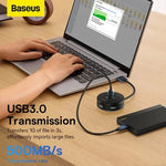 Baseus Round Box USB-C Hub Adapter (1x USB 3.0, 3x USB 2.0) 10cm Cable - view 6