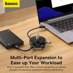 Baseus Round Box USB-C Hub Adapter (1x USB 3.0, 3x USB 2.0) 10cm Cable - view 5