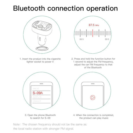 Baseus S-09A Bluetooth MP3 Car Charger