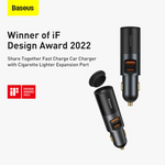 Baseus Share Together 120W Fast Charge Car Charger with Cigarette Lighter Port