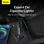 Baseus Share Together 120W Fast Charge Car Charger with Cigarette Lighter Port