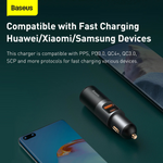 Baseus Share Together 120W Fast Charge Car Charger with Cigarette Lighter Port