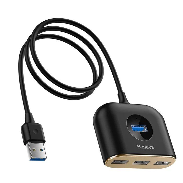 Baseus Square Round 4-in-1 USB-C Hub (1x USB 3.0, 3x USB 2.0) 1m