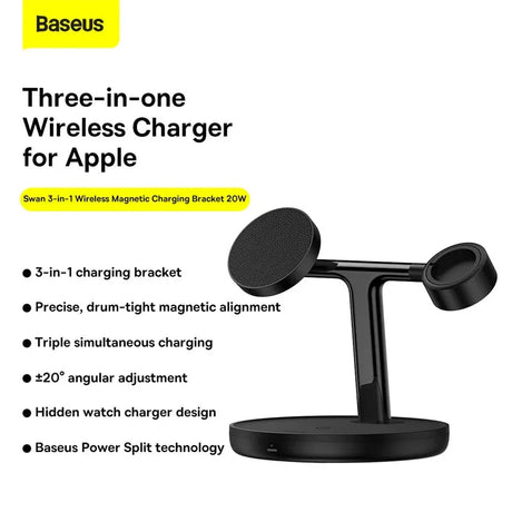 Baseus Swan 3-in-1 Magnetic Wireless Charging Stand 20W