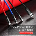 Baseus Three Primary Colors Series 3-in-1 Universal Charging Cable - view 4