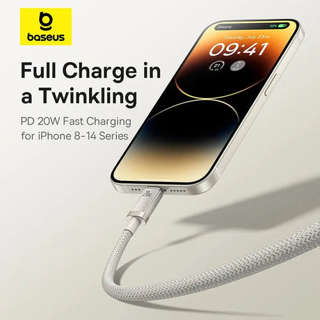 Baseus Titanium Alloy USB-C to Lightning Fast Charging Cable 20W - Price in Pakistan - Official Warranty