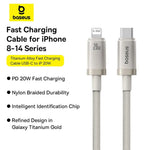 Baseus Titanium Alloy USB-C to Lightning Fast Charging Cable 20W - view 8