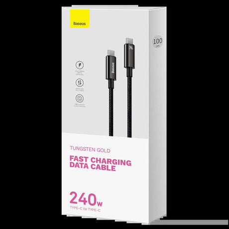 Baseus Tungsten Gold 240W USB-C to USB-C Fast Charging Data Cable