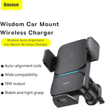 Baseus Wisdom Auto Alignment 15W Wireless Car Charger Mount