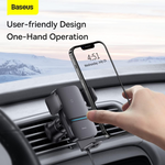Baseus Wisdom Auto Alignment 15W Wireless Car Charger Mount