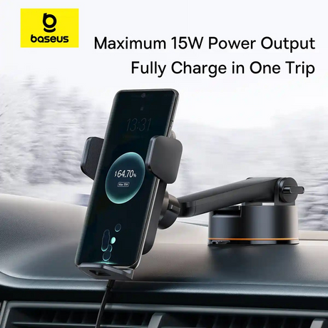 Baseus Wisdom Auto Alignment 15W Wireless Car Charger Mount