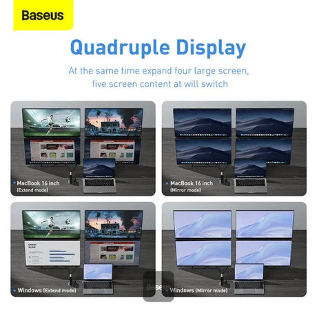 Baseus Working Station 16-in-1 USB-C Hub Docking Station - Price in Pakistan - Official Warranty