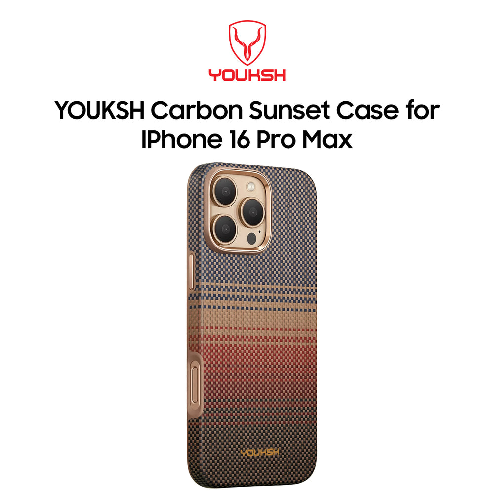 Youksh Carbon Sunset Protective Case for iPhone 16 Pro Max