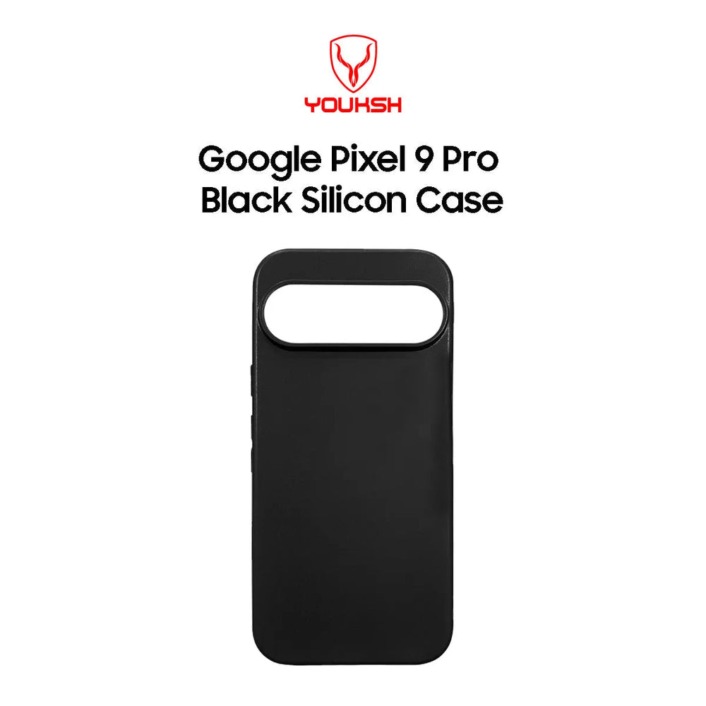 Youksh Google Pixel 9 Pro Black Silicone Case