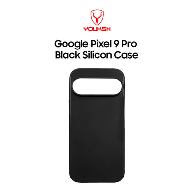 Youksh Google Pixel 9 Pro Black Silicone Case