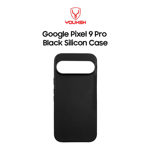 Youksh Google Pixel 9 Pro Black Silicone Case
