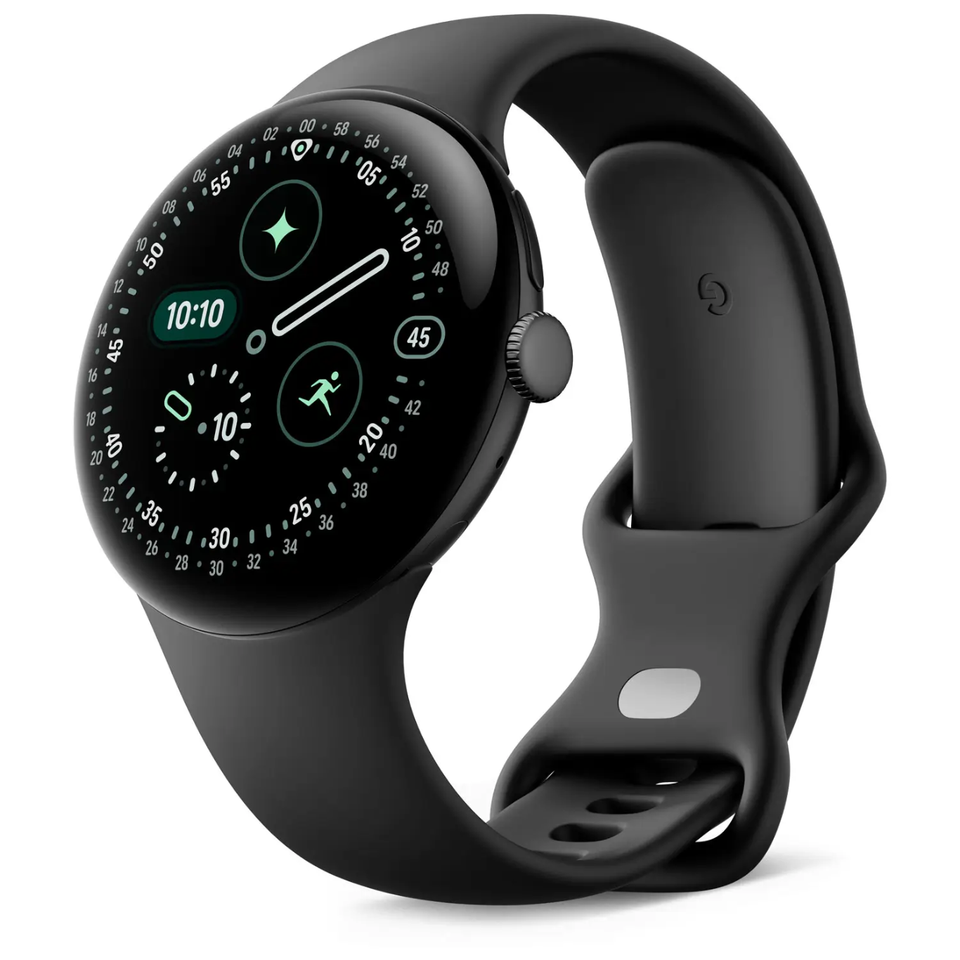 Google Pixel Watch 4 Wi-Fi 45mm Obsidian Band with Matte Black Case