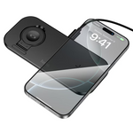 Hoco CW65 North 3-in-1 desktop wireless fast charger – Black