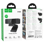 Hoco D100 Full HD 1080P with Dual Microphone USB Webcam