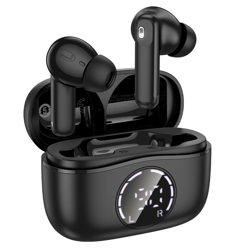 HOCO EQ22 Singer True Wireless ANC+ENC Noise Reduction Wireless BT Earbuds – Midnight Black