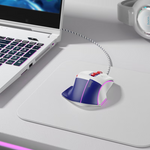 Hoco GM31 Overlord Luminous Gaming Wired Mouse – White/Blue
