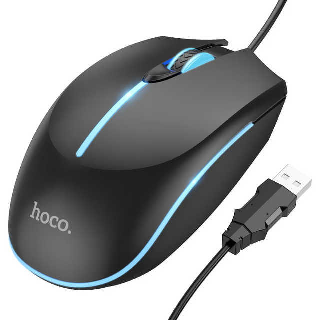 HOCO GM37 Wonderful Gaming Luminous Wired Optical Mouse