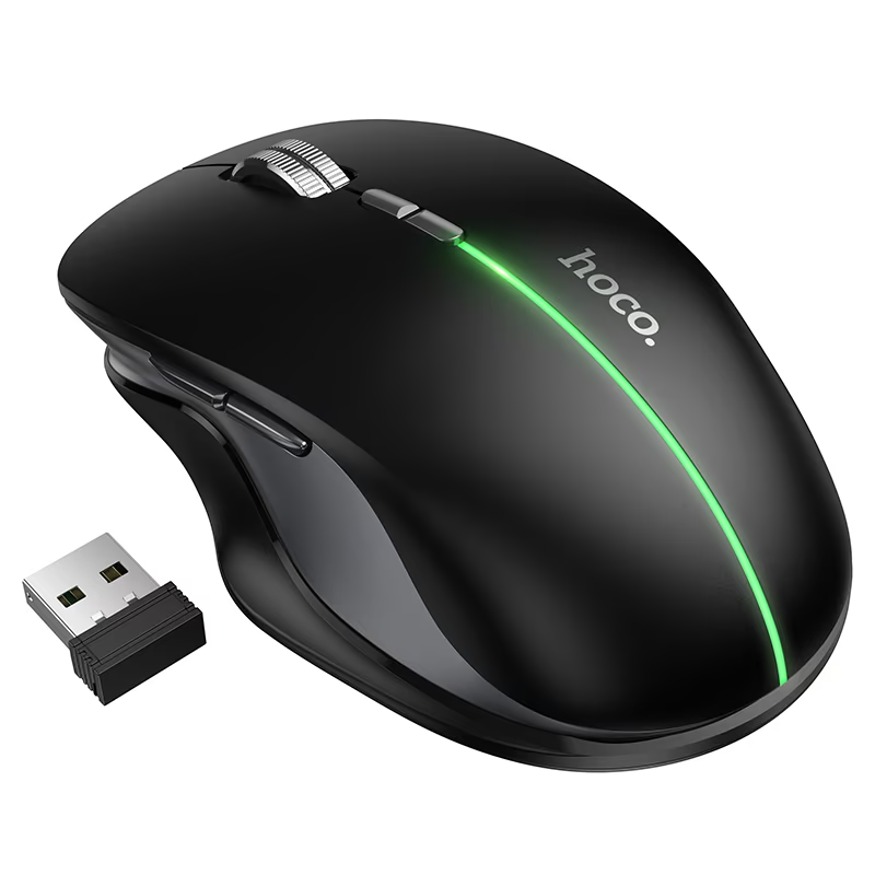 HOCO GM40 Dixon Dual Mode Wireless Mouse Bluetooth & 2.4G – Black