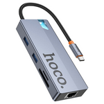 HOCO HB52 Wow 8-in-1 Type-C Multifunction Hub with 4K HDMI, LAN & USB 3.0