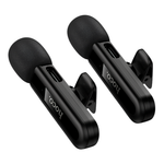HOCO L20A Fair Dual-Mic Wireless Lavalier Microphone with Type-C & Lightning Connectivity – product view 2
