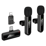 HOCO L20A Fair Dual-Mic Wireless Lavalier Microphone with Type-C & Lightning Connectivity