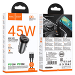 HOCO NZ16B Rigorous 45W Dual Type-C PD Car Charger