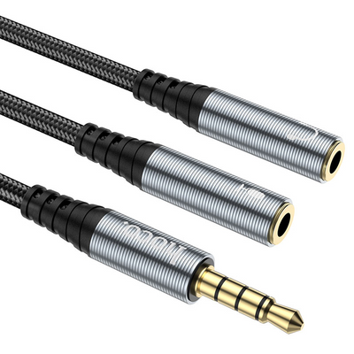 HOCO UPA21 2-in-1 3.5mm Headset Audio Adapter Cable Male to Dual Female