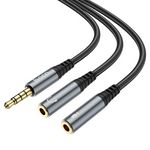 HOCO UPA21 2-in-1 3.5mm Headset Audio Adapter Cable Male to Dual Female